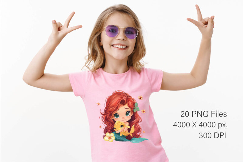 Cartoon Baby Princess. TShirt Sticker.