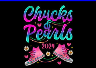 Chucks And Pearls 2024 PNG, Kamala Harris Sneakers PNG