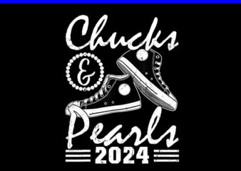 Chucks And Pearls 2024 PNG, Kamala Harris Sneakers PNG t shirt vector file