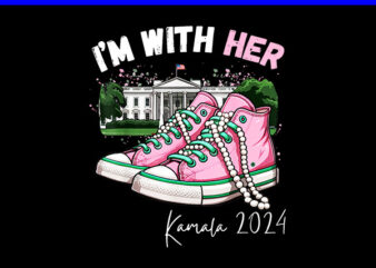 I’m With Her Kamala 2024 PNG, Kamala-Harris 2024 PNG t shirt design for sale