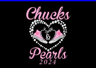 Chucks And Pearls 2024 PNG, Kamala Harris Sneakers PNG t shirt vector file