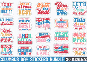 Columbus Day Stickers Bundle t shirt vector file