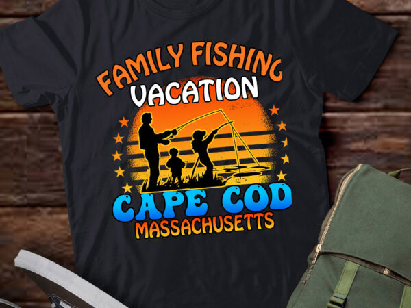 Cape cod massachusetts family fishing vacation sunset t-shirt ltsp