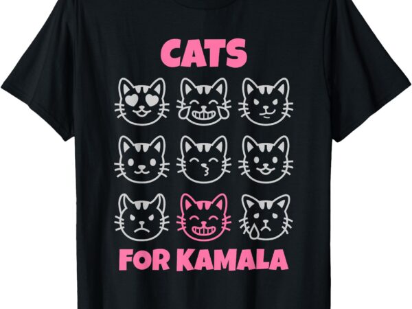 Cats for kamala t-shirt