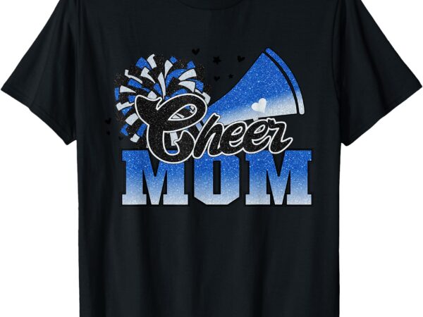 Cheer mom blue white t-shirt