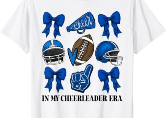 Cheer Shirt In My Cheerleader Era Cheer Coquette Football T-Shirt