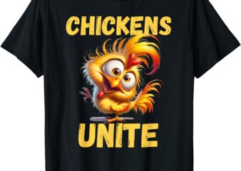 Chickens Unite Fun Yellow Chicken T-Shirt