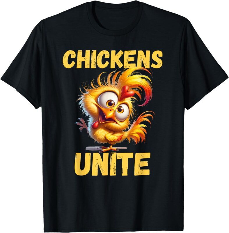 Chickens Unite Fun Yellow Chicken T-Shirt