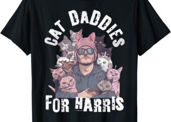 Childless Cat Lady Men Kamala Cat Dad T-Shirt