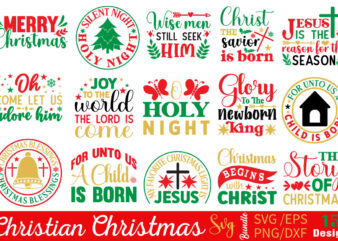 Christian Christmas T-shirt Bundle Christian Christmas SVG Bundle