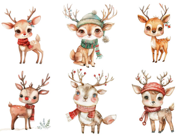 Christmas deer clipart t shirt vector file