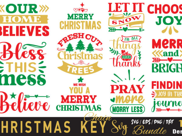 Christmas key chain t-shirt bundle christmas key chain svg bundle