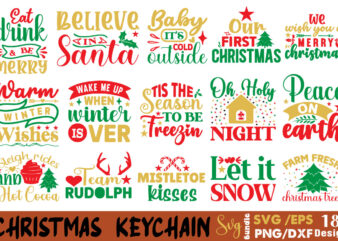 Christmas Keychain T-shirt Bundle Christmas Keychain Svg Bundle