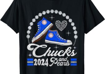 Chucks And Pearls I’M With Her 2024 Rocking Chucks & Pearls T-Shirt