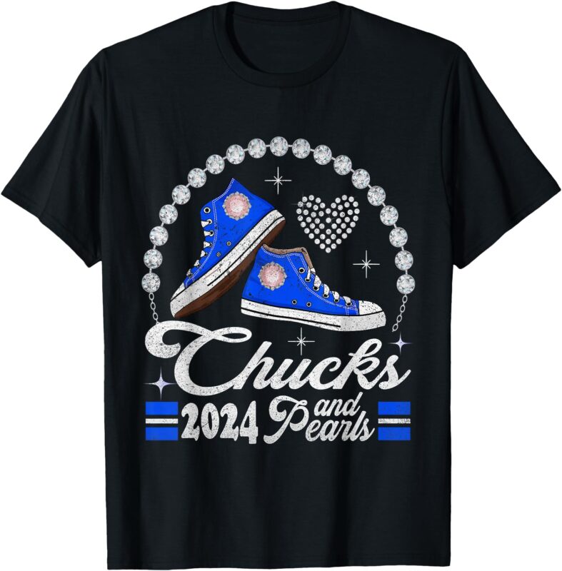 Chucks And Pearls I’M With Her 2024 Rocking Chucks & Pearls T-Shirt