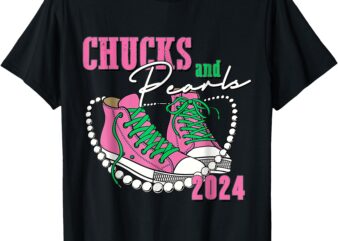 Chucks And Pearls I’M With Her Kamala 2024 T-Shirt