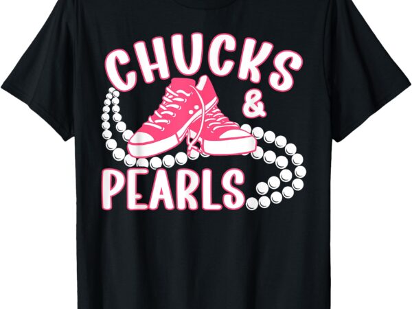 Chucks & pearls cute pink lover t-shirt