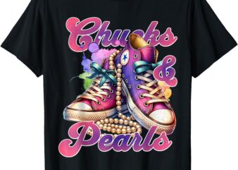 Chucks and Pearls 2024 Funny Kamala Harris 2024 Election T-ShirtChucks and Pearls 2024 Funny Kamala Harris 2024 Election T-Shirt