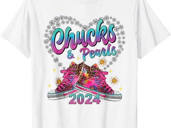 Chucks and pearls kamala harris 2024 for president 47 t-shirt