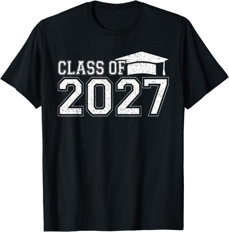 Class of 2027 Kindergarten Graduation First Day of School T-Shirt