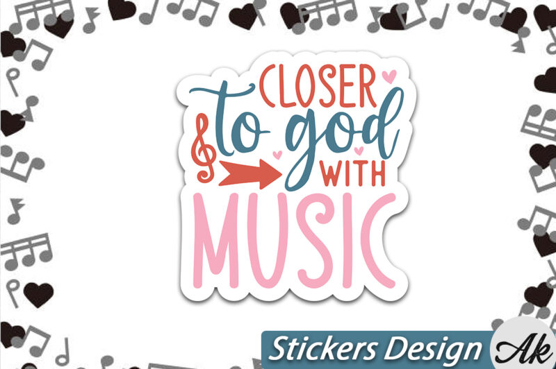 Closer to god with music Stickers