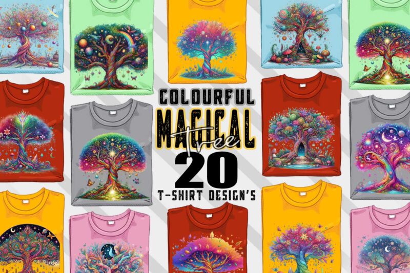 Retro Blooming Bonsai Tree t-shirt design bundle with 20 designs – download instantly Retro Vintage T-shirt