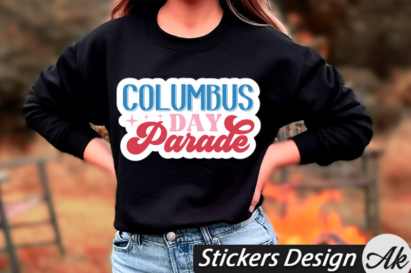 Columbus day parade Stickers