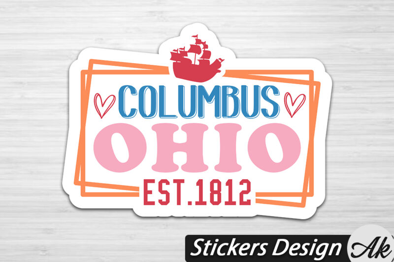 Columbus ohio est.1812 Stickers