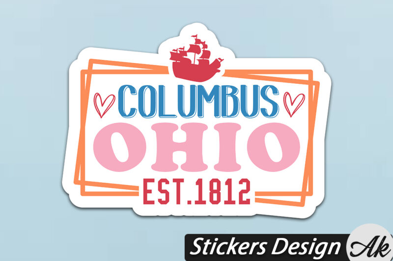 Columbus ohio est.1812 Stickers