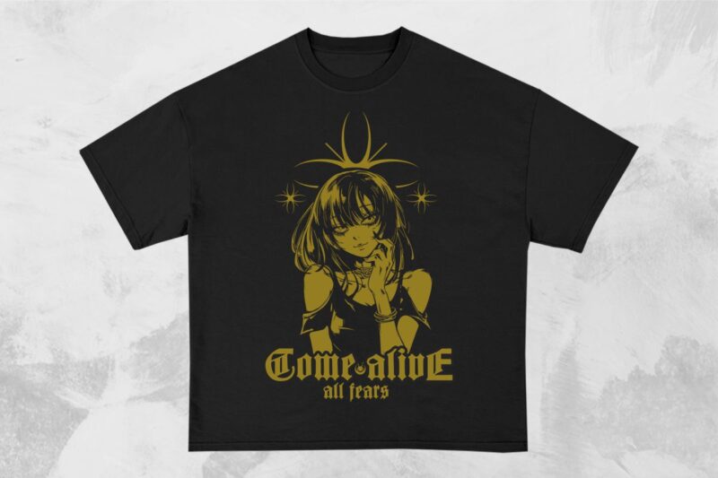 Anime Gothic T-shirt Design Bundle