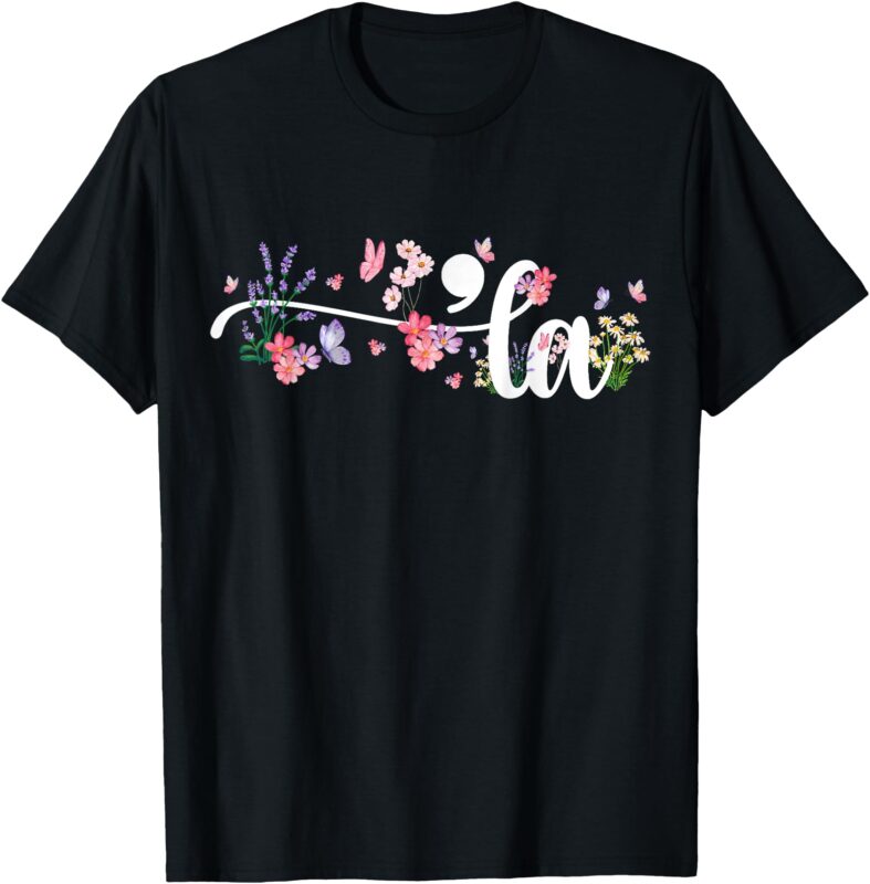 Comma La Kamala Harris Vintage Floral Feminine President T-Shirt