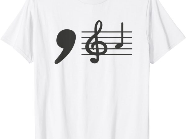 Comma la music notes kamala harris music teacher elections t-shirt