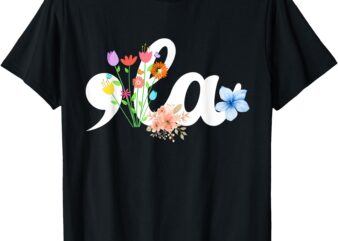 Comma la Floral Kamala Harris President 2024 Coma La Flowers T-Shirt