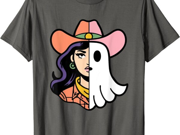 Cool ghoul cowgirl t-shirt half of the design is a cowgirl to give western vibes.