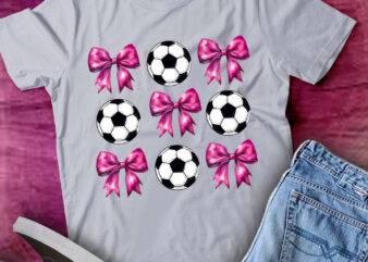 Coquette Soccer Bow Game Day Cute Girl Bow Soccer Mom Gift lts-d t shirt vector file