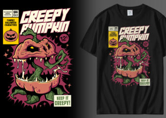 Creepy Pumpkin t shirt vector file