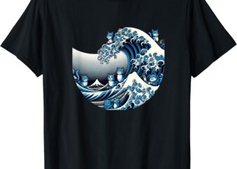 Cute Wave of Blue Cats for Kamala Funny T-Shirt