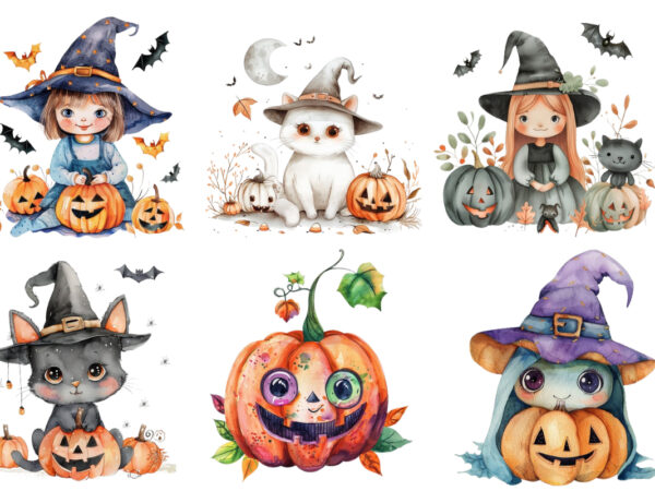 Cute cartoon halloween t shirt vector file