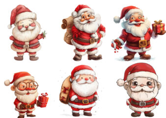 Cute cartoon Santa Claus