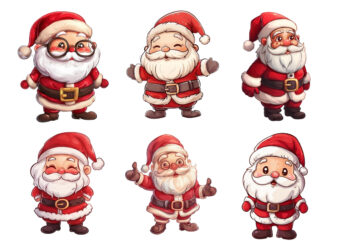 Cute cartoon Santa Claus