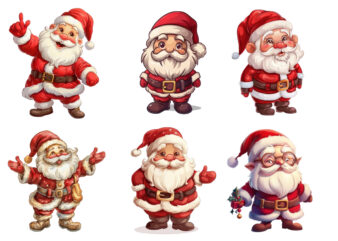 Cute cartoon Santa Claus t shirt vector file