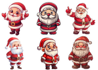 Cute cartoon Santa Claus t shirt vector file