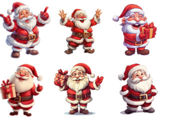 Cute cartoon Santa Claus