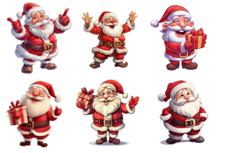 Cute cartoon Santa Claus