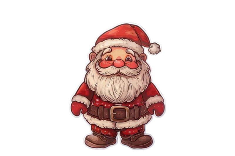 Cute cartoon Santa Claus