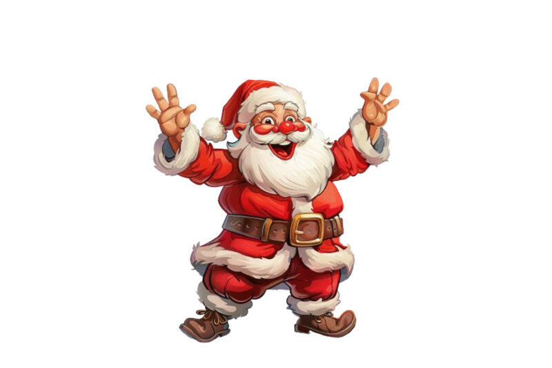 Cute cartoon Santa Claus