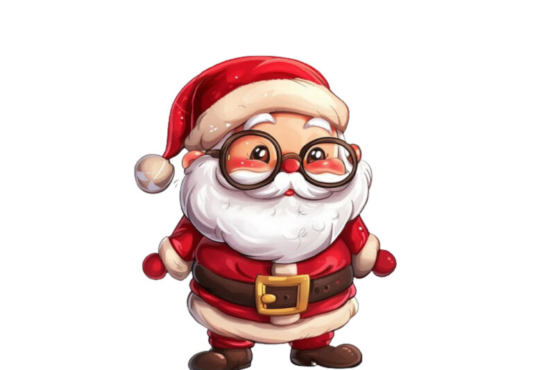 Cute cartoon Santa Claus