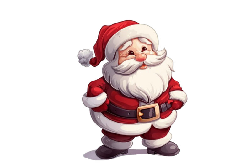 Cute cartoon Santa Claus