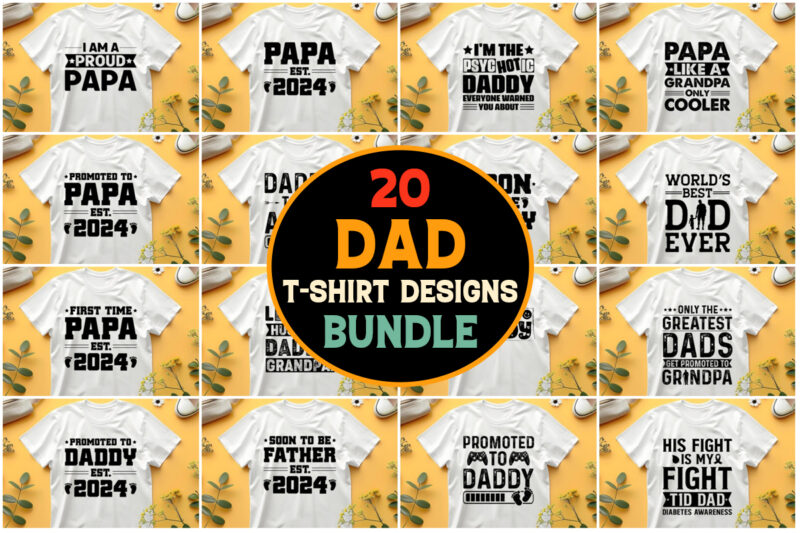 Dad T-Shirt Design Bundle