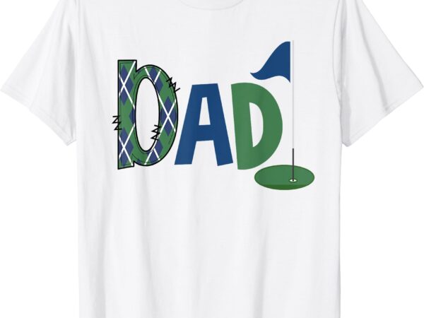 Dad of the birthday boy hole in one golf sport matching t-shirt